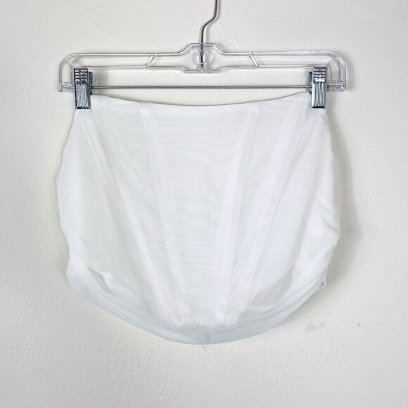 Rehab Lab White Structured Sleeveless Strapless Corset Top - Picture 2 of 6